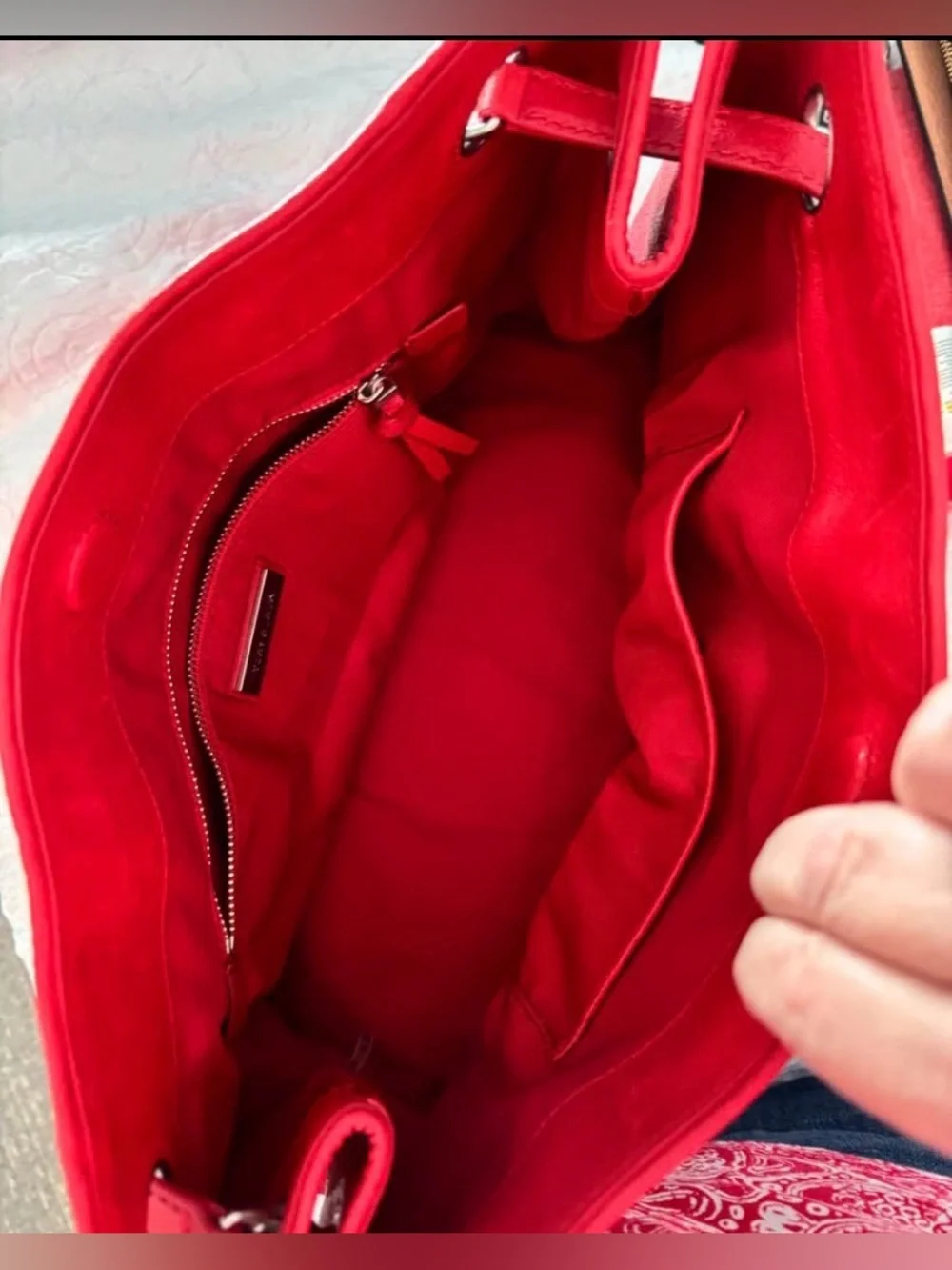 Tory Burch Fleming Quilted Cherry red Limited edition tote